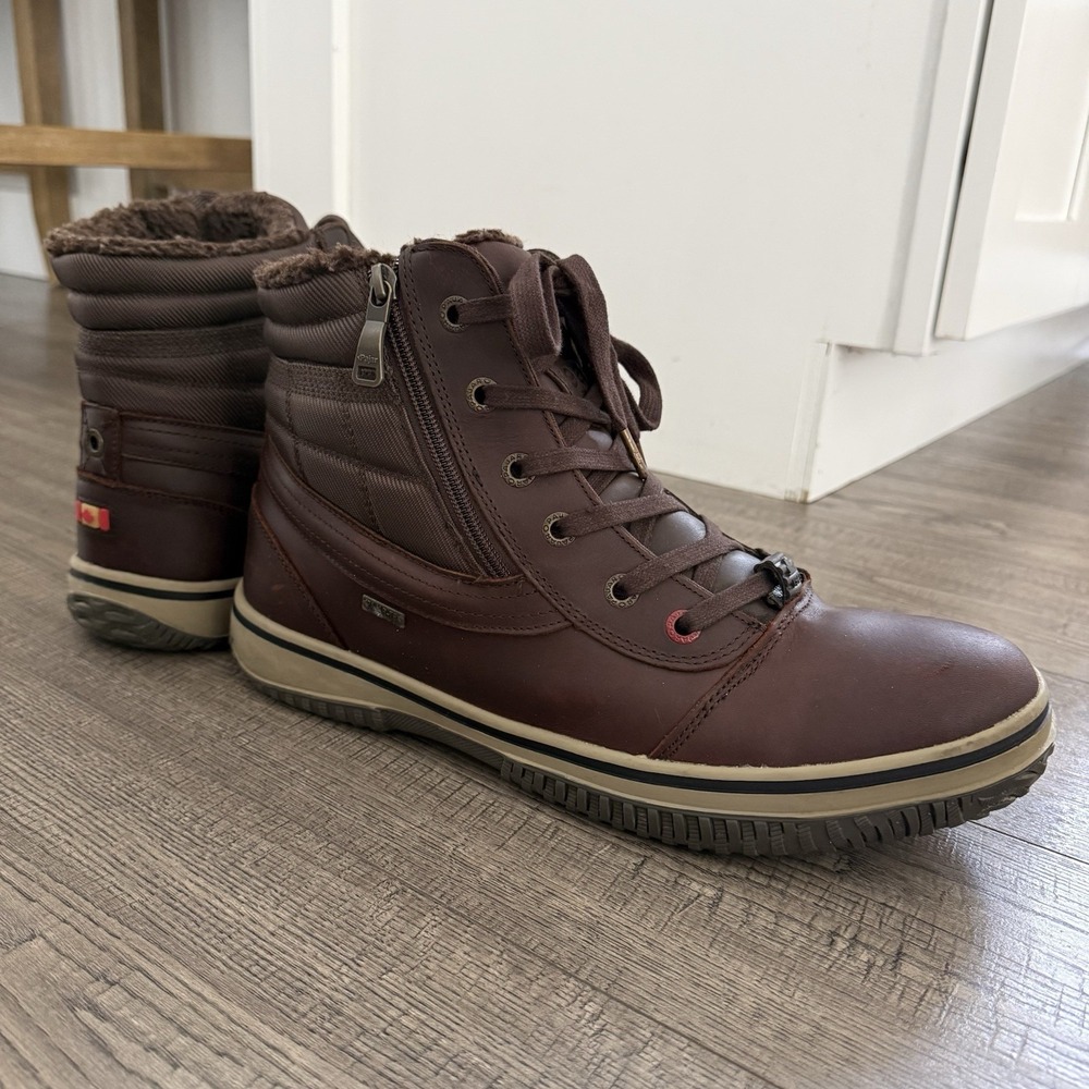Pajar Canada 1963 Waterproof Insulated Winter Boots Men's Size 13 Brown Leather